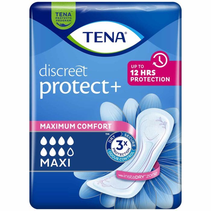 TENA Lady Discreet Maxi Pads | Ultimate Security | 6-Pack