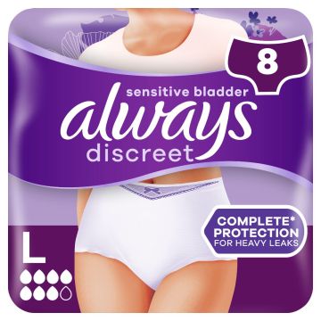 Always Discreet Pants Plus - Large - 8 Pack