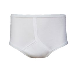 Men's Washable Y Front Pants - XL - White - 1 Pack